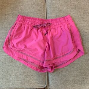 Size 8 hot pink Lululemon shorts